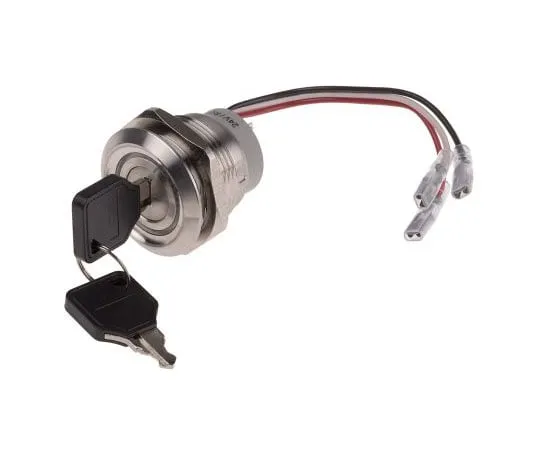 63-8053-71　IP40 Key Switch, Double Pole Double Throw (DPDT), 5 A 3-Way, -20 → +55°C　877-1892