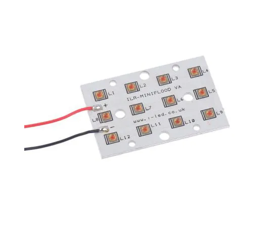 63-8054-60　Intelligent LED Solutions OSLON SSL 80 MiniFlood Series, Red LED Strip 22 to 31.2V, ILR-ON12-RED1-SC211-WIR200.　ILR-ON12-RED1-SC211-WIR200.