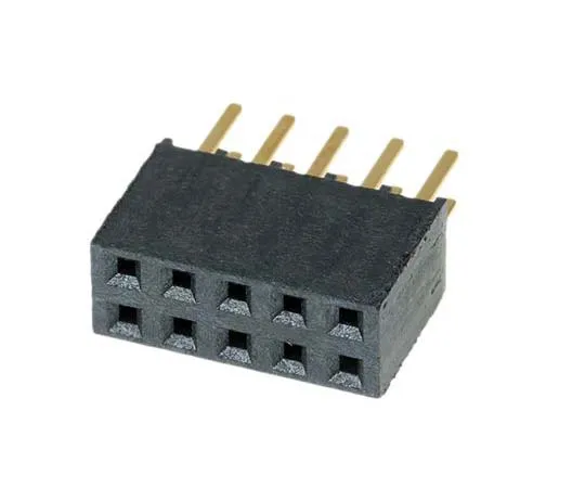 63-7820-31　Samtec SSW Series 2.54mm Pitch 10 Way 2 Row Straight PCB Socket, Through Hole, Solder Termination　SSW-105-02-G-D