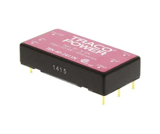 63-7773-73　TRACOPOWER TEN 40N 40W Isolated DC-DC Converter Through Hole, Voltage in 9 → 36 V dc, Voltage out 5V dc　TEN 40-2411N