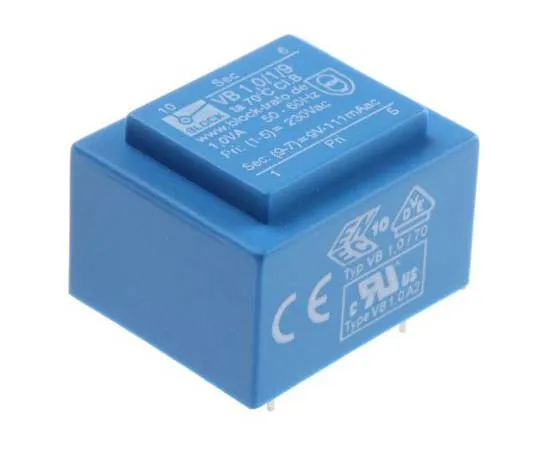 63-7770-40　9V ac 1 Output Through Hole PCB Transformer, 1VA　VB 1,0/1/9