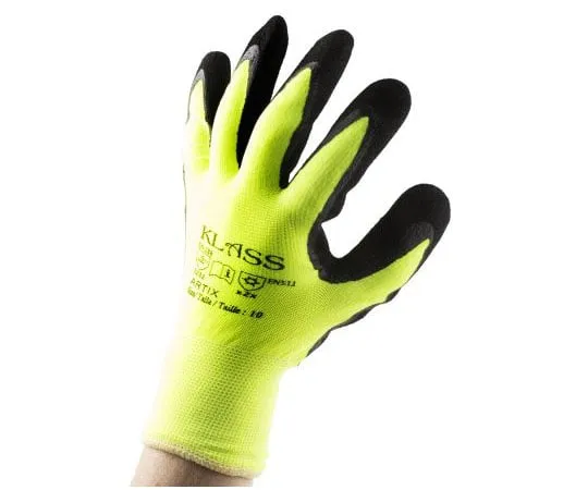 63-8048-24　RS PRO Cotton Latex-Coated Cold Resistant Gloves, size 10, Black　869-1657