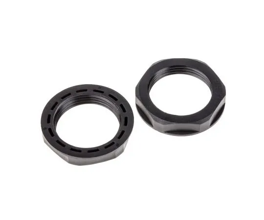 63-8029-08　RS PRO Black Nylon 66 Cable Gland Locknut, PG21 Thread, IP68　822-9732