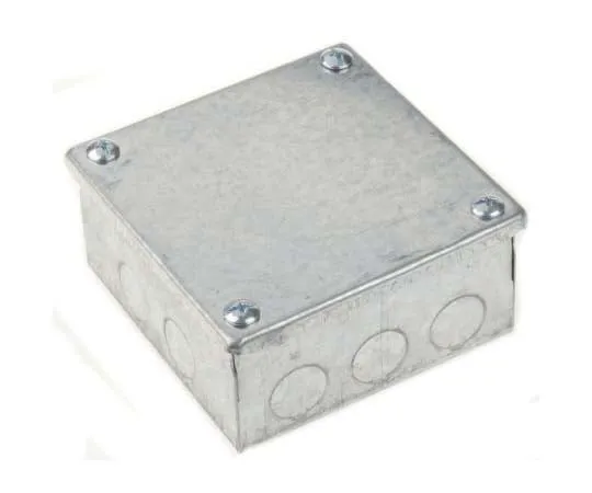 63-7818-01　RS Steel Galvanised Adaptable Box, 5 Knockouts 100mm x 100 mm x 50mm　763-9248