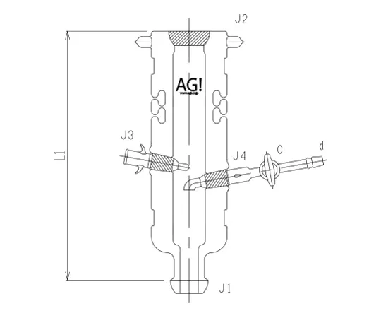 62-2121-73　［Discontinued］Feed Adapter Glass Cock　3580P-H-P