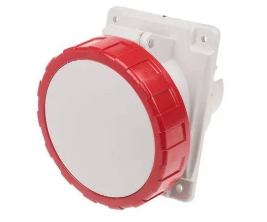 63-7994-73　RS PRO IP66, IP67 Red Panel Mount 3P+N+E Heavy Duty Power Connector Socket, Rated At 32A, 415 V　795-9895