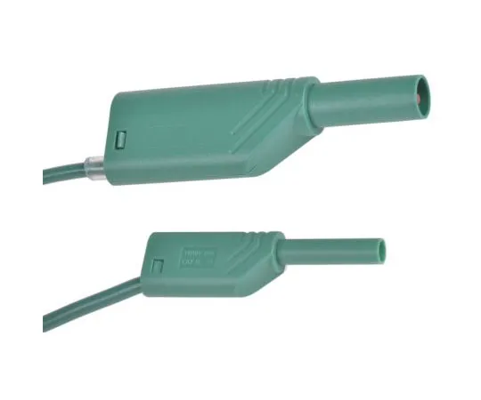 63-7980-03　Hirschmann 2 mm Test lead, 10A, 1000V ac/dc, Green, 100cm Lead Length　975163104
