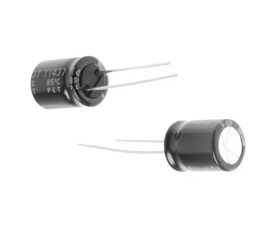 63-7818-07　Rubycon 1000μF 16V dc Aluminium Electrolytic Capacitor, Through Hole 10 (Dia.) x 12.5mm +85°C 10mm 5mm　16PK1000MEFC10X12.5