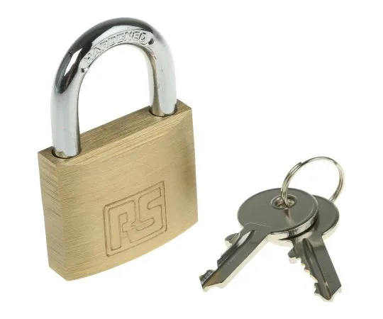 63-7970-73　RS PRO 40mm Brass Key Padlock　781-5991