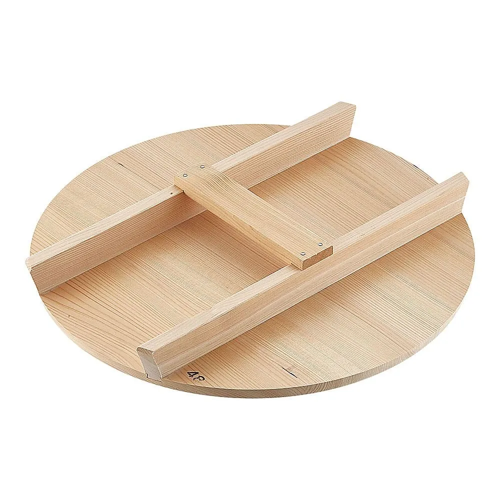 62-6342-31　Thick Spanish Mackerel H-Type Handle for Wooden Lid 48 cm