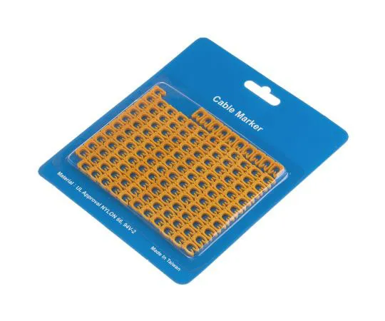 63-8016-24　RS PRO Clip On Cable Marker, Pre-printed A → M Black on Yellow　812-1234