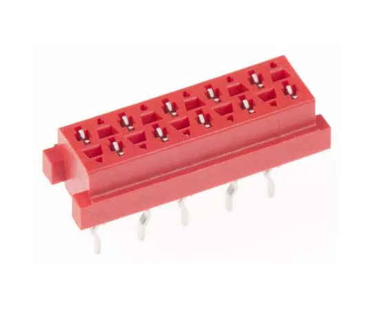 63-7794-05　TE Connectivity Micro-MaTch Series 2.54mm Pitch 10 Way 2 Row Straight PCB Socket, Through Hole, Solder Termination　8-215079-0