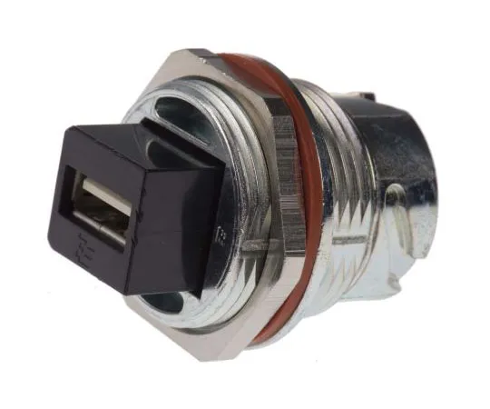 63-7982-19　TE Connectivity 1 Port Straight Panel Mount Female Version 2.0 Type B USB Connector, 30 V ac　2058365-1