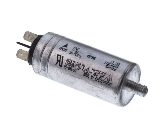 63-7955-97　Epcos 10μF Polypropylene Capacitor PP 450V ac ±5% Tolerance Stud Mount B32332 Series　B32332I6106J080