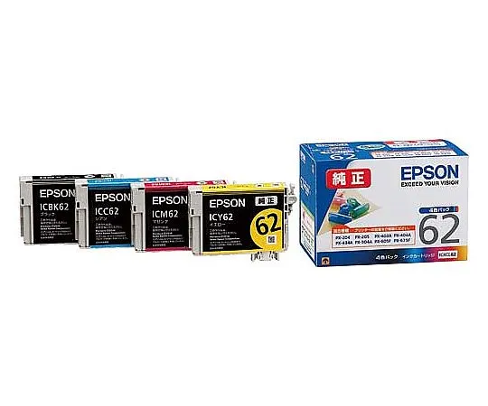 61-0511-62　［Discontinued］Epson Genuine Ink Cartridge Color (4 Colors Pack)　IC4CL62