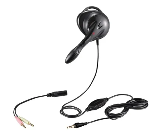 62-4120-78　［Discontinued］Single Ear Hook Headset 4 Pole Pole Black　BSHSECM01BK