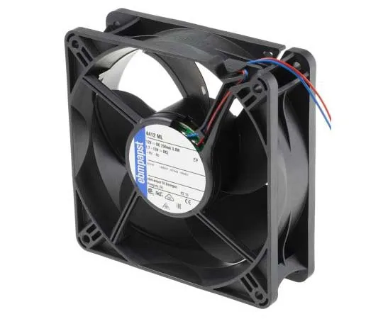 63-7811-20　ebm-papst 4400 Series Axial Fan, 119 x 119 x 38mm, 168m³/h, 3W, 12 V dc　4412ML