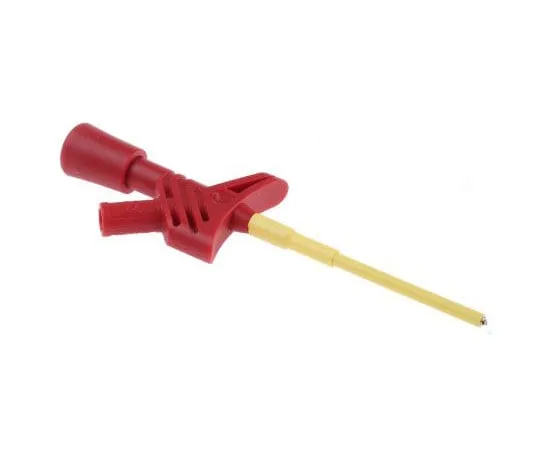 63-7979-99　Hirschmann Test & Measurement 3A Red Grabber Clip, 1000V ac/dc Rating - 3mm Tip Size, 2mm Probe Socket Size　975106101