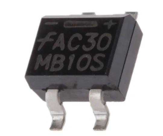 63-7961-14　ON Semiconductor MB10S, Bridge Rectifier, 800mA 1000V, 4-Pin SOIC　MB10S