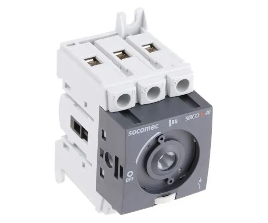 63-7970-47　3 Pole DIN Rail Non Fused Isolator Switch, NO/3NC (Auxiliary), 40 A, 15 kW @ 690 V ac, 18.5 kW @ 400 and 500 V ac　2200 3004