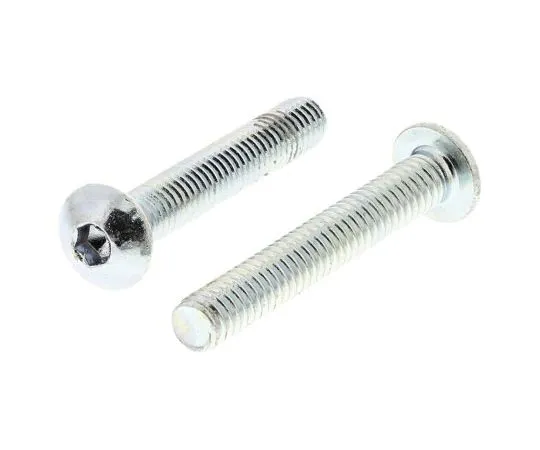63-8028-20　RS PRO M4 x 25mm Hex Socket Button Screw Bright Zinc Plated Steel　822-9161