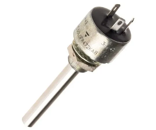 63-7986-63　Vishay 1 Gang Rotary Cermet Potentiometer with a 6 mm Dia. Shaft, 4.7kΩ, ±10%, 3W, Linear PE30L0FR472KAB　PE30L0FR472KAB