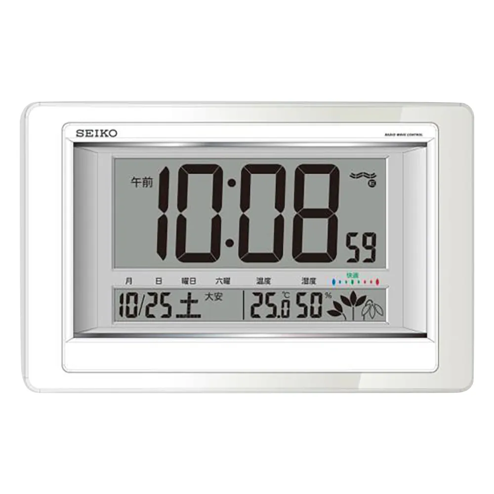 2-7730-11　［Discontinued］Radio Digital Clock With Thermo-Hygrometer　SQ432W