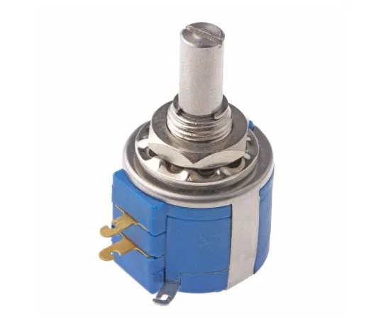 63-8039-09　RS Pro 10 Turn Wirewound Wirewound Potentiometer with a 6.35 mm Dia. Shaft, 1kΩ, ±10%, 2W　173-0747