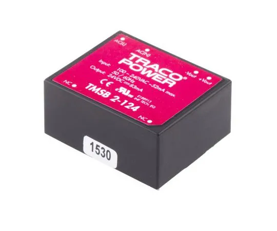 63-8017-33　TRACOPOWER 2W 1 Output Embedded Switch Mode Power Supply SMPS, 83mA, 24V dc Encapsulated　TMSB 2-124