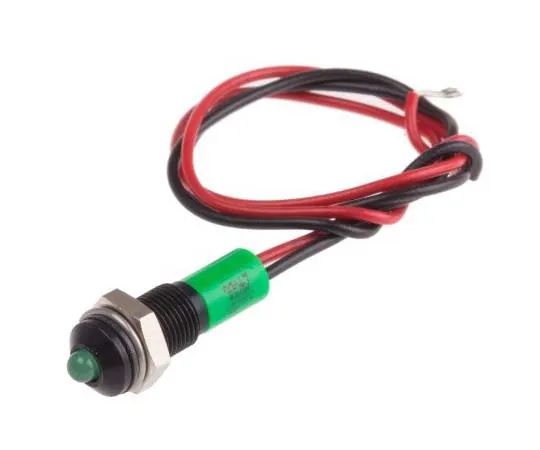 63-7760-71　RS PRO Green Indicator, 24 V dc, 6mm Mounting Hole Size, Lead Wires Termination, IP67　722-7889