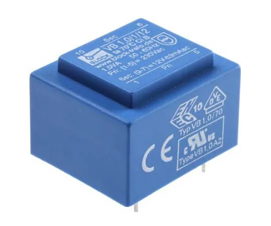 63-7770-39　12V ac 1 Output Through Hole PCB Transformer, 1VA　VB 1,0/1/12
