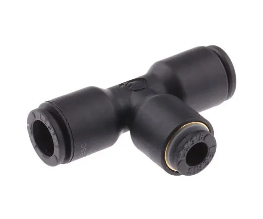 63-7953-22　Legris 3104 Pneumatic Tee Tube-to-Tube Adapter, Push In 6mm x Push In 6mm x Push In 4mm　3104 06 04