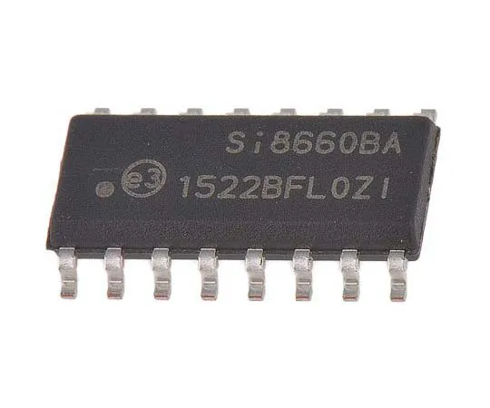 63-7803-01　Si8660BA-B-IS1 Silicon Labs, PCB SMT, 6-Channel Digital Isolator 150MBps, 1 kVrms, 16-Pin SOIC　SI8660BA-B-IS1