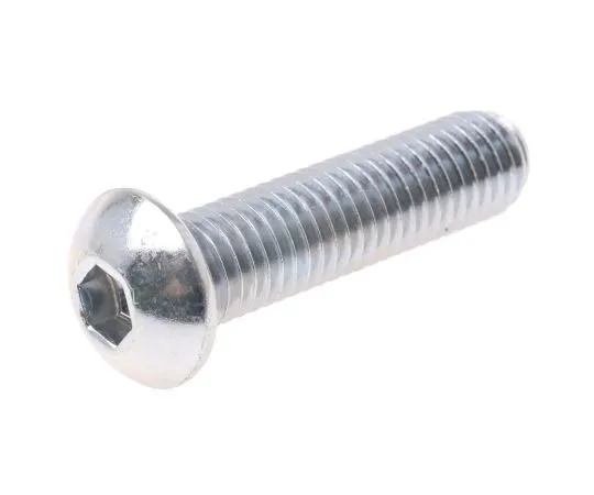 63-8028-42　RS Pro M10 x 40mm Hex Socket Button Screw Bright Zinc Plated Steel　822-9237