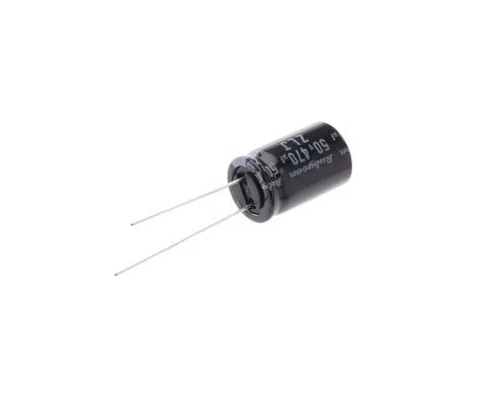 63-7798-97　Rubycon 470μF 50V dc Aluminium Electrolytic Capacitor, Through Hole 12.5 (Dia.) x 20mm +105°C 12.5mm 5mm　50ZLJ470M12.5X20