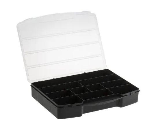 63-8037-15　RS PRO 10 Cell Black PP Compartment Box, 40mm x 245mm x 180mm　838-6532