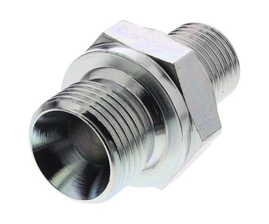 63-7995-97　Parker Hydraulic Straight Threaded Adapter 6F3MK4S, Connector A G 3/8 Male, Connector B R 1/4 Male　6F3MK4S
