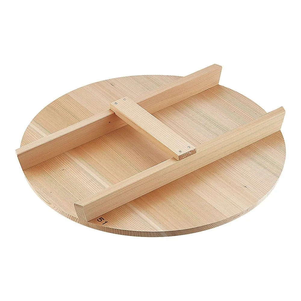 62-6342-32　Thick Spanish Mackerel H-Type Handle for Wooden Lid 51 cm