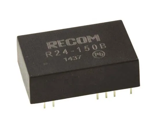 63-7772-48　Recom 5W Isolated DC-DC Converter Through Hole, Voltage in 21 → 27 V dc, Voltage out 95 → 210V dc　R24-150B