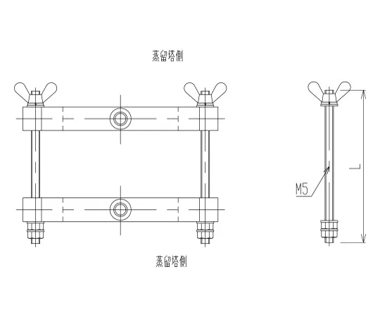 62-2107-23　［Discontinued］Flange Set for Distillation Column　3492-01