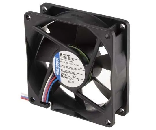 63-7798-78　ebm-papst 8400N Series Axial Fan, 80 x 80 x 25mm, 78m³/h, 3W, 12 V dc　8412N/2GHP