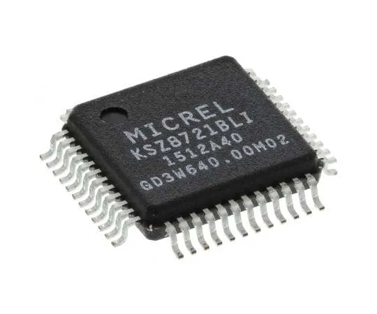 63-7731-65　Microchip KSZ8721BLI 10/100BASE-TX/FX Ethernet Transceiver, 2.5 V, 3.3 V, 48-Pin LQFP　KSZ8721BLI