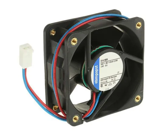 63-7971-27　ebm-papst 600N Series Axial Fan, 60 x 60 x 25mm, 46m³/h, 2.6W, 24 V dc　614NGH-RS0