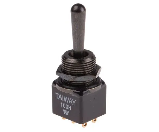 63-8025-76　RS Double Pole Double Throw (DPDT) Toggle Switch, (On)-On-(On), IP67, PCB　820-0526