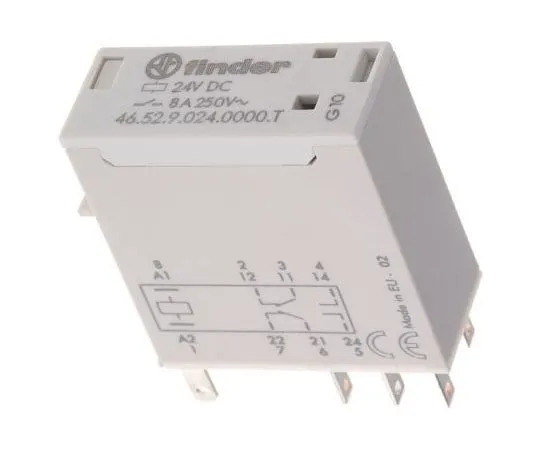 63-7999-88　Finder46 Series DPDT Non-Latching Relay Plug In, 24V dc Coil, 8A　46.52.9.024.0000T