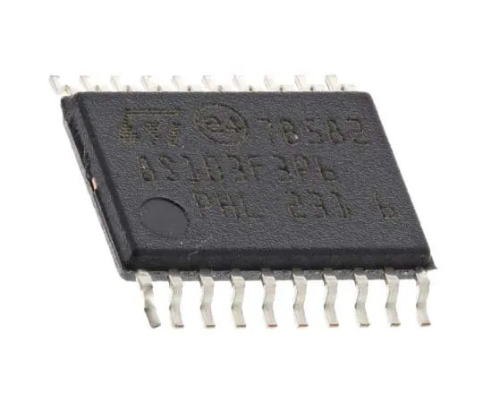 63-7763-24　STMicroelectronics STM8S103F3P6, 8bit STM8 Microcontroller, 16MHz, 8 kB, 640 B Flash, 20-Pin TSSOP　STM8S103F3P6