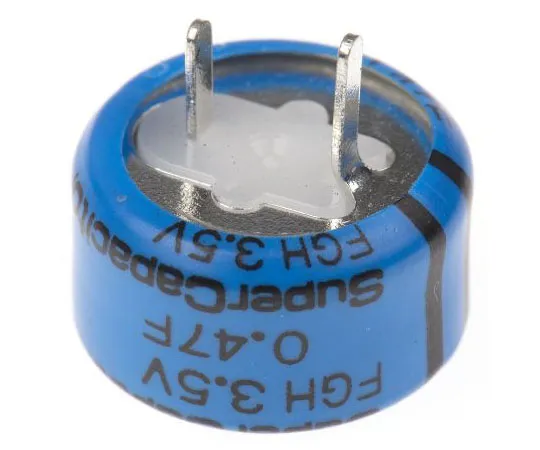 63-7984-32　KEMET 0.47F Supercapacitor EDLC -20 → +80% Tolerance Supercap FG Series 3.5V dc Through Hole　FGH0V474ZF