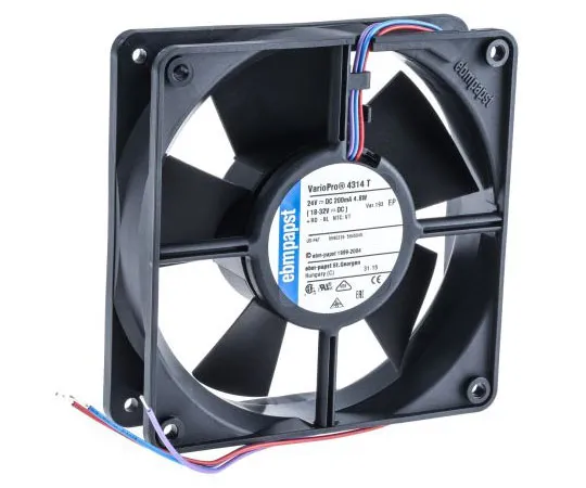 63-8000-19　ebm-papst 4300 VARIOFAN Series Axial Fan, 119 x 119 x 32mm, 170m³/h, 4.8W, 24 V dc　4314T