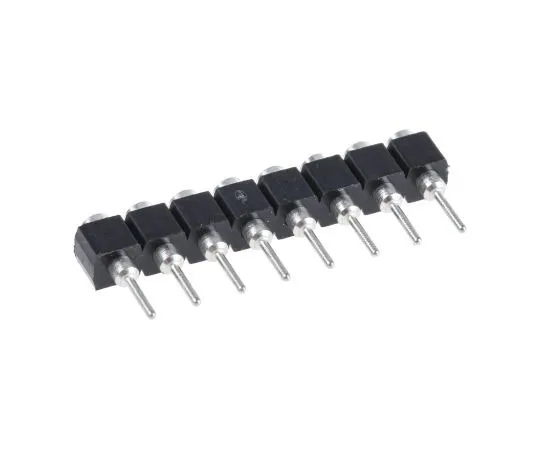 63-7953-07　Samtec SS Series 2.54mm Pitch 8 Way 1 Row Straight PCB Socket, Through Hole, Solder Termination　SS-108-TT-2-N