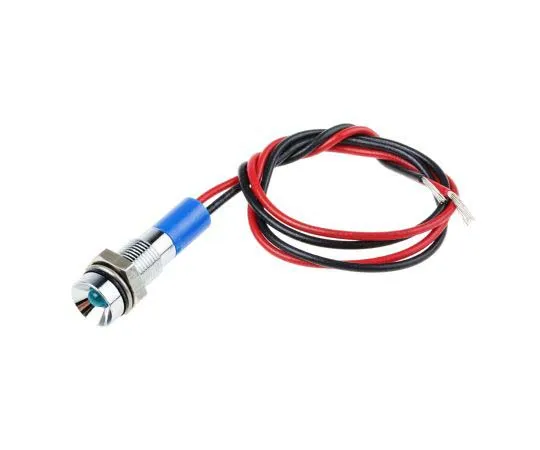 63-7760-56　RS PRO Blue Indicator, 24 V dc, 6mm Mounting Hole Size, Lead Wires Termination, IP67　722-7779